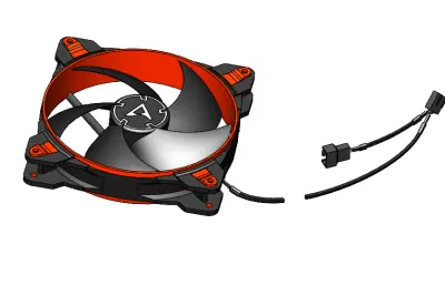 小型散热风扇模型