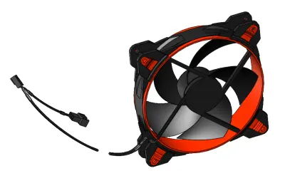 小型散热风扇模型