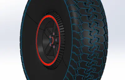 车轮轮胎stp模型