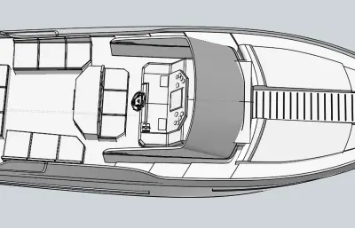 游船,游艇stp模型