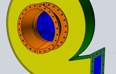 高压径向鼓风机模型