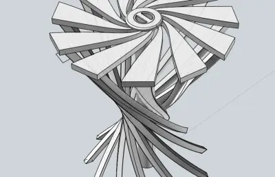 创意旋开凳子模型