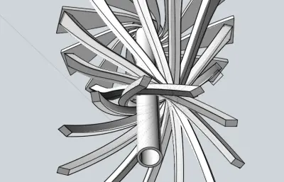 创意旋开凳子模型