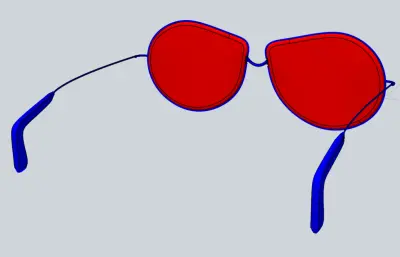 墨镜造型模型