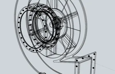 高压径向鼓风机模型