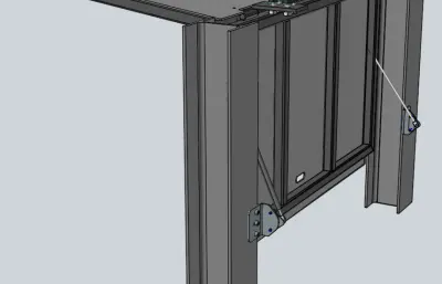 工业平台用带气弹簧的维修舱门