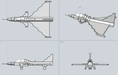 积木战斗机模型