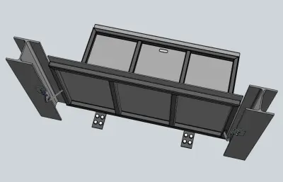 工业平台用带气弹簧的维修舱门
