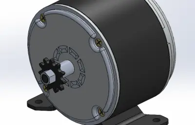 电动马达外观模型