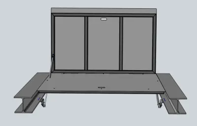 工业平台用带气弹簧的维修舱门