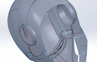 钢铁侠头盔stp模型