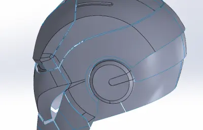 钢铁侠头盔stp模型