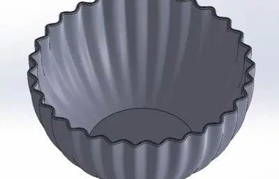 波纹边果盘造型