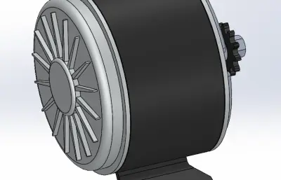 电动马达外观模型