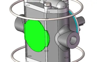 活塞式输油泵外观模型