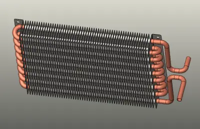 换热器板三维模型