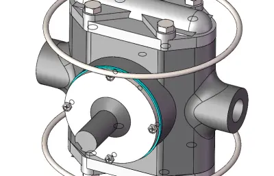 活塞式输油泵外观模型