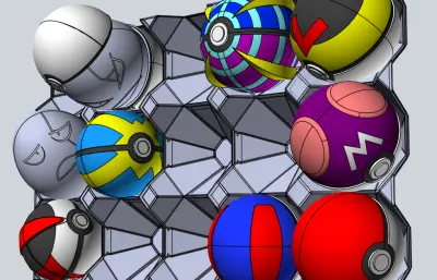 鸡蛋盘中的神奇宝贝球