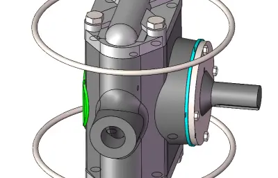 活塞式输油泵外观模型