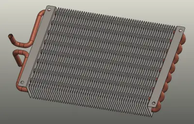 换热器板三维模型
