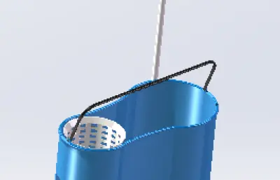 脚踏式洗拖把机模型