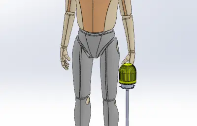 六轮小车结构+人物step模型