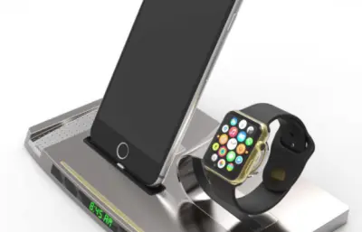 iPhone 和 Apple Watch 的充电站