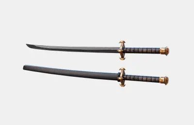 日本刀武器 武士刀 大马士革钢刀