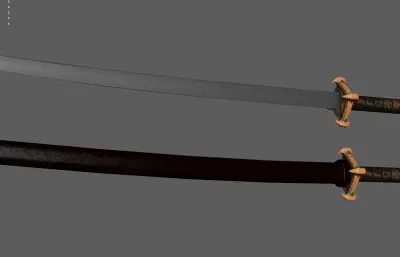 日本刀武器 武士刀 大马士革钢刀