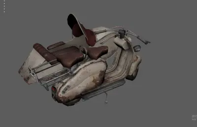 复古带斗摩托车 机车 三蹦子