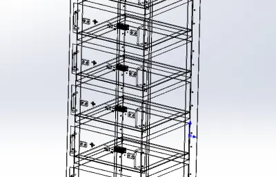 上柜机箱置物架
