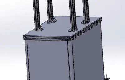 欧式头盖封口机外观solidworks模型