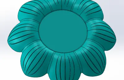 荷花形态果盘模型