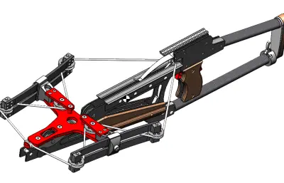 仿古双弩弓solidworks模型