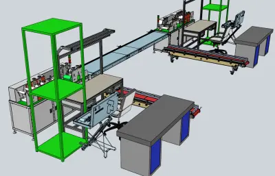 双工位布料生产监测线