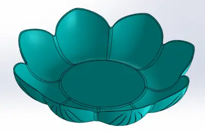 荷花形态果盘模型