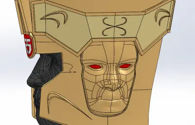 双子座头盔solidworks模型