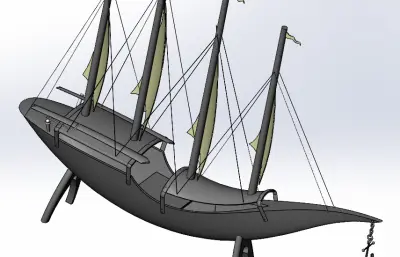 手动帆船 帆船展品