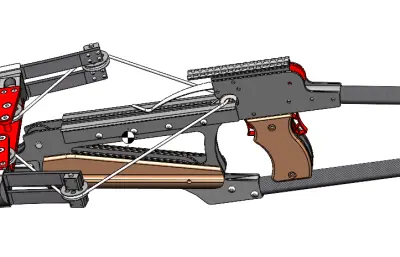 仿古双弩弓solidworks模型