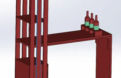 家具吧台stp模型