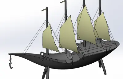 手动帆船 帆船展品