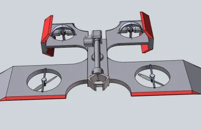 带夹具的双翼无人机