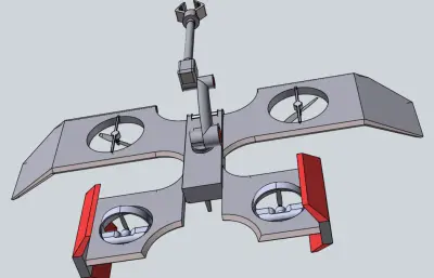 带夹具的双翼无人机