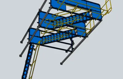 带有可折叠楼梯的平台