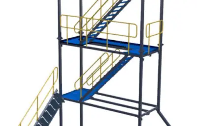 带有可折叠楼梯的平台