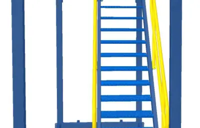 带有可折叠楼梯的平台