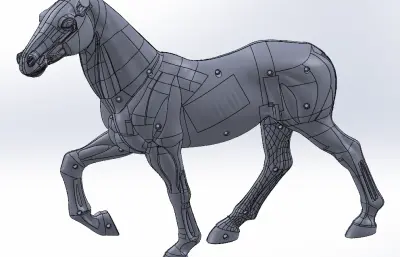 曲面造型玩具骏马