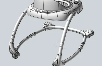 儿童学步车,童车stp模型