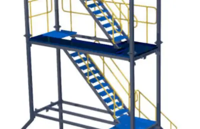 带有可折叠楼梯的平台