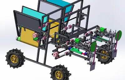 一次成型式草方格沙障碍铺设装置